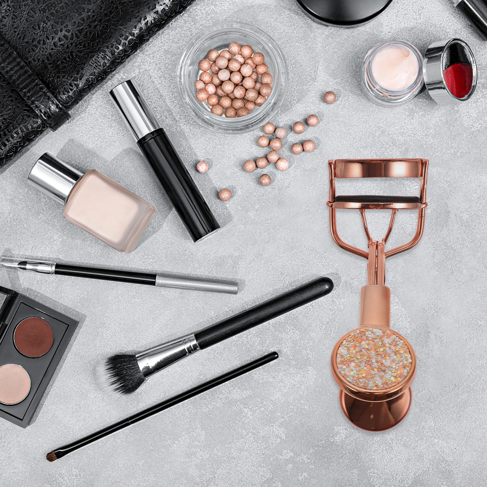 

Eyelash Curler Professional Stainless Steel Rose Gold Hair Tool Artifact Makeup Supplies Long Lasting Durable Glitter Design