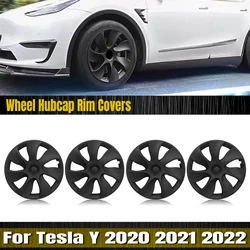 4pcs/set 19'' Hubcaps 19 Inch Matte Black Hub Cap Wheel Rim Cover For Tesla Model Y 2020 2021 2022 2023 2024