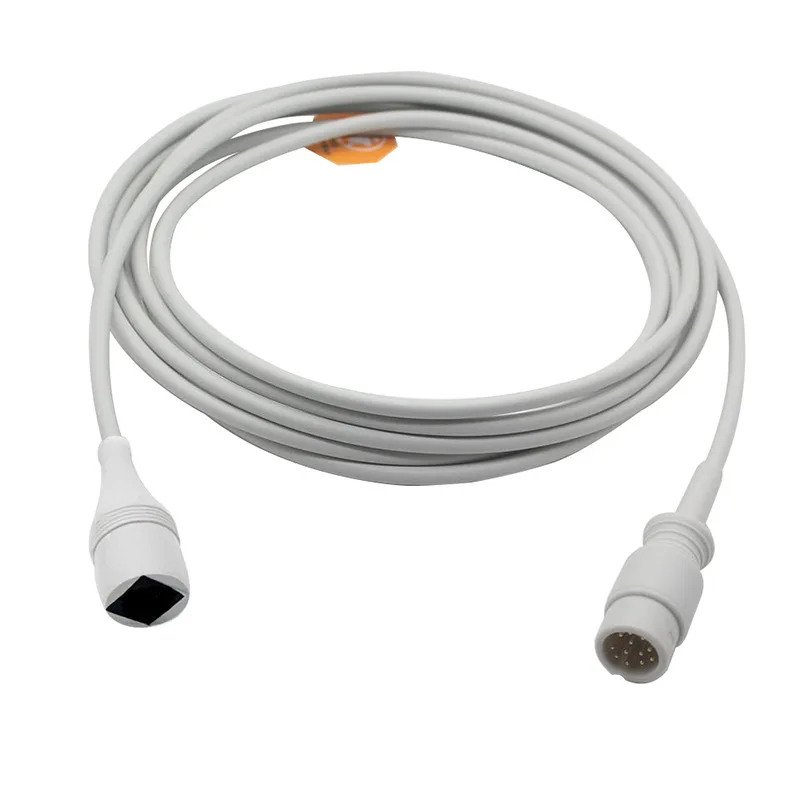 Compatible with Komens Monitors 12-Pin Invasive Bloods Pressure Cable Pressure Sensor Cable Adapter Abbott