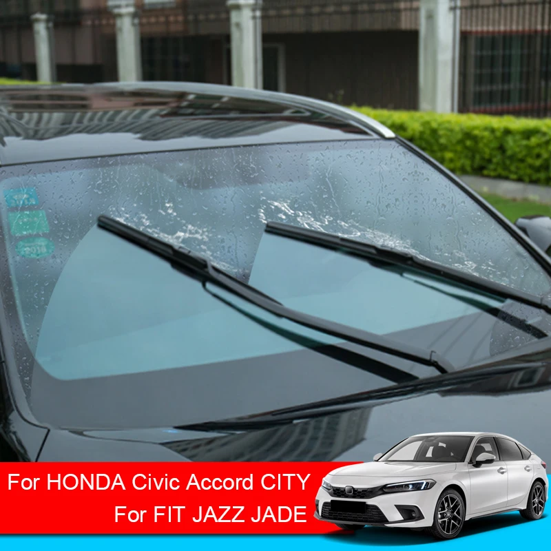 

Car Windshield Wiper Blades Rubber Frameless Bracketless For Honda Accord CITY CIVIC FIT JAZZ JAGE 2002-2024 External Accessory