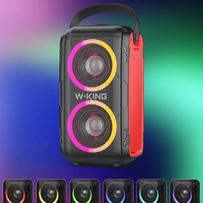 Imagem -05 - Livre Colorido Rgb Alto-falante Bluetooth 200w de Alta Potência Portátil Estéreo Subwoofer Suporte tf Cartão Rádio Tws Caixa Som Bluet t9 ao ar