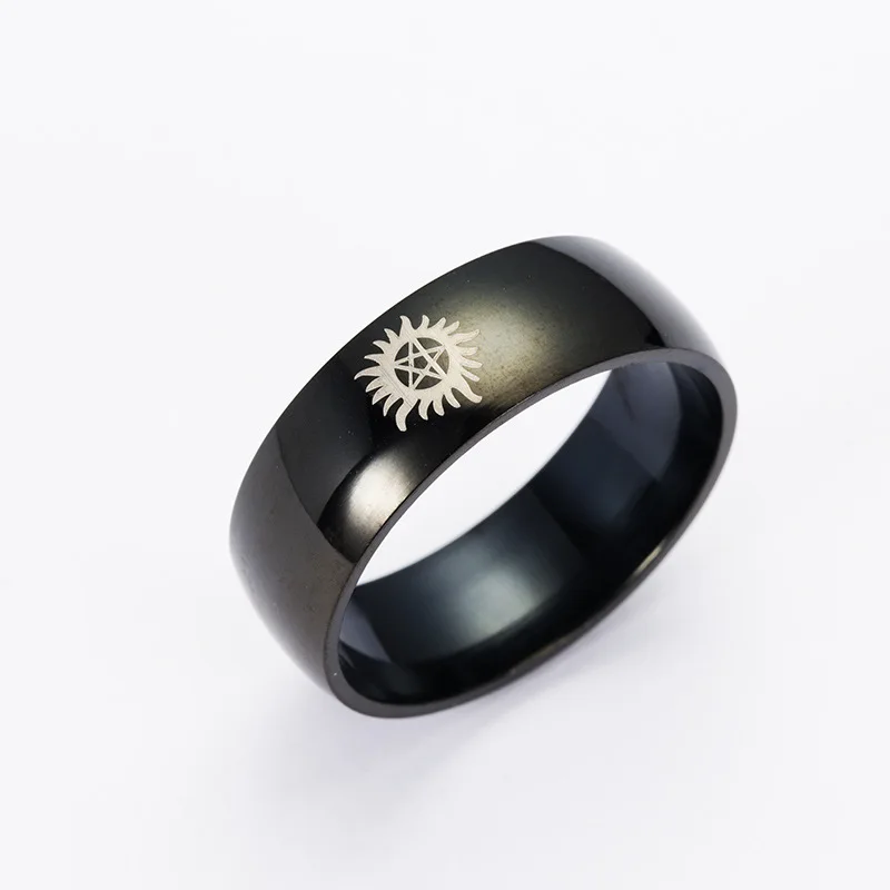Movie Jewelry Ring Stainless Steel Sun Force Evil Supernatural Ring For Women Men Ring Party Jewelry Gift