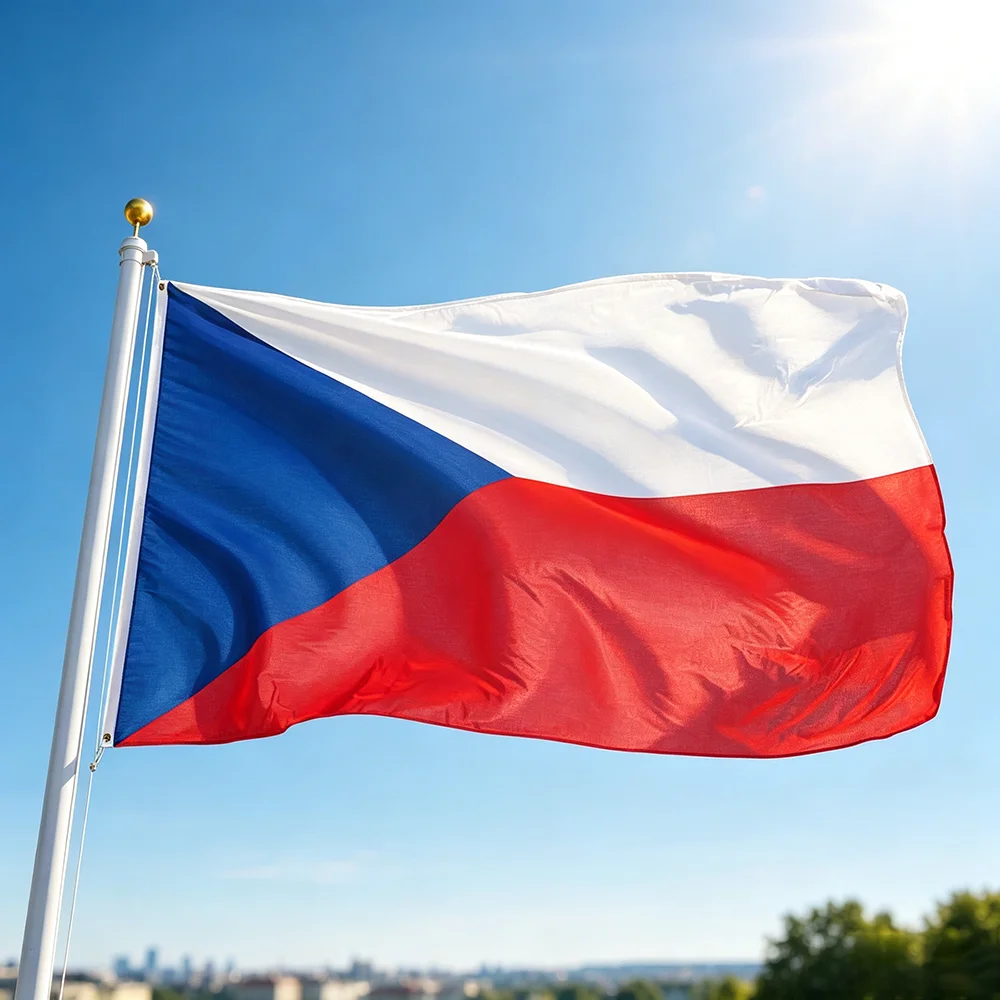 Czech Flag Hanging Polyester National Flag 60X90CM 90X150CM Size for Home Garden Decorations
