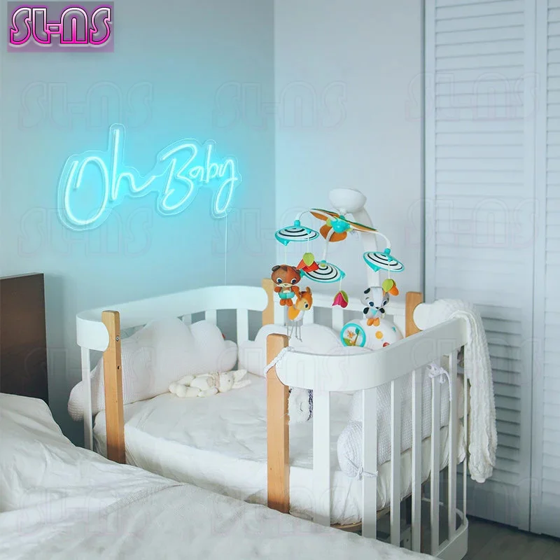 Imagem -02 - Grandes Sinais de Néon Led para Gênero Revelar Festa Custom Sign Decor Neon Sign Baby Shower 70x35cm