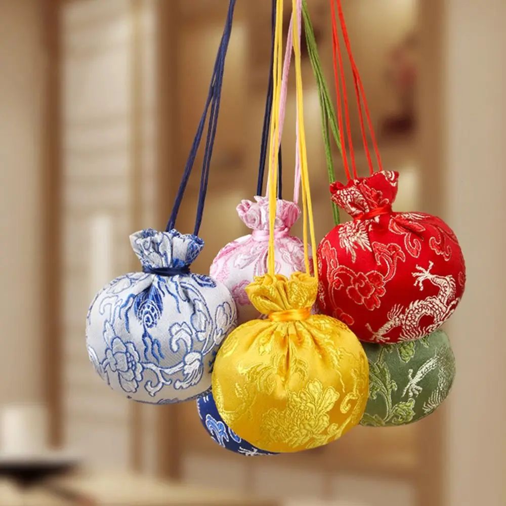 Embroidery Sachet Dragon Boat Festival Chinese Lucky Brocade Mosquito Repellent Sachet Fashion Jewelry Drawstring Bag Car Hanger