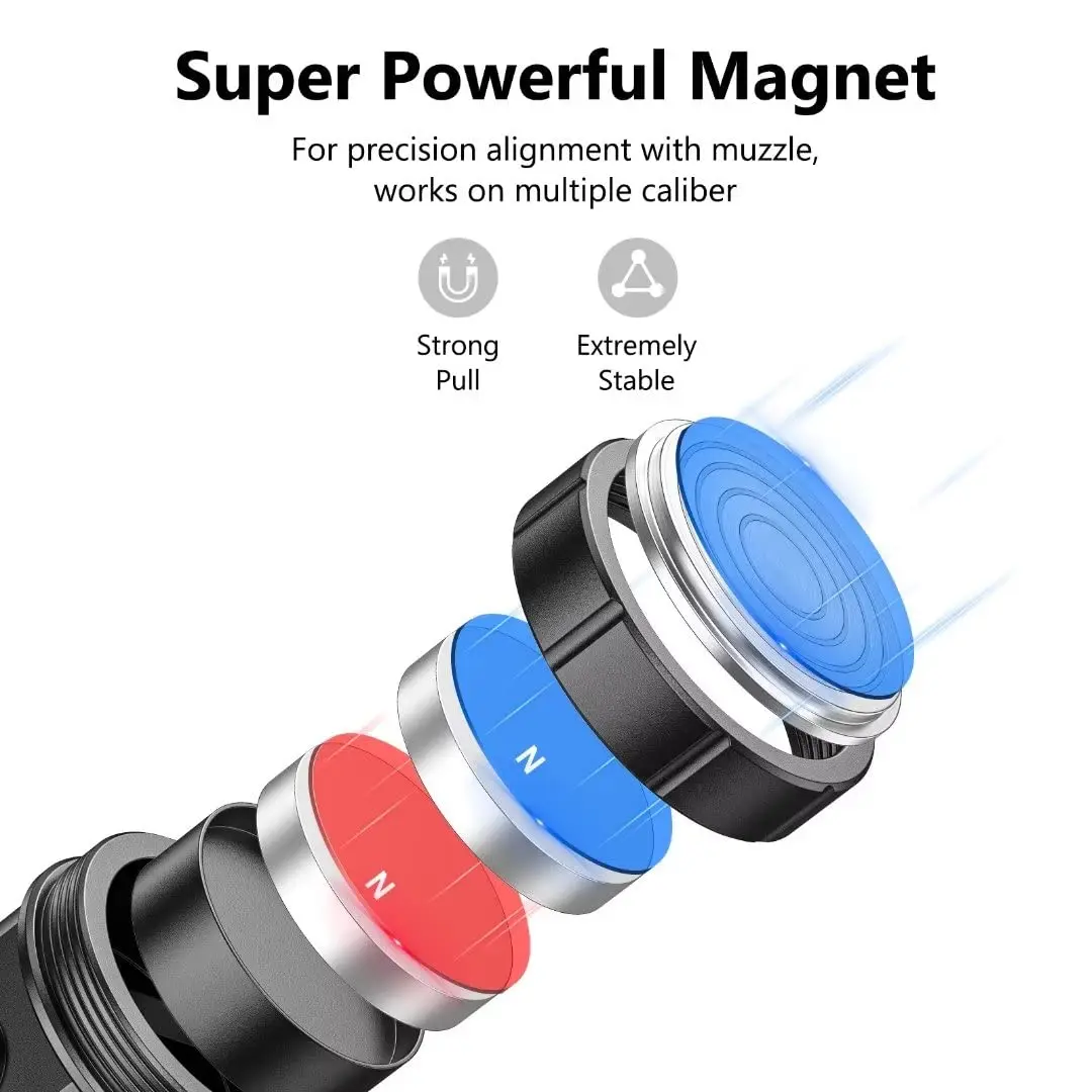 Magnetic Bore Sight For Riflescope Pistol Airsoft Green Laser Kit Multiple Caliber Professional Scratch Proof Hunting Connection