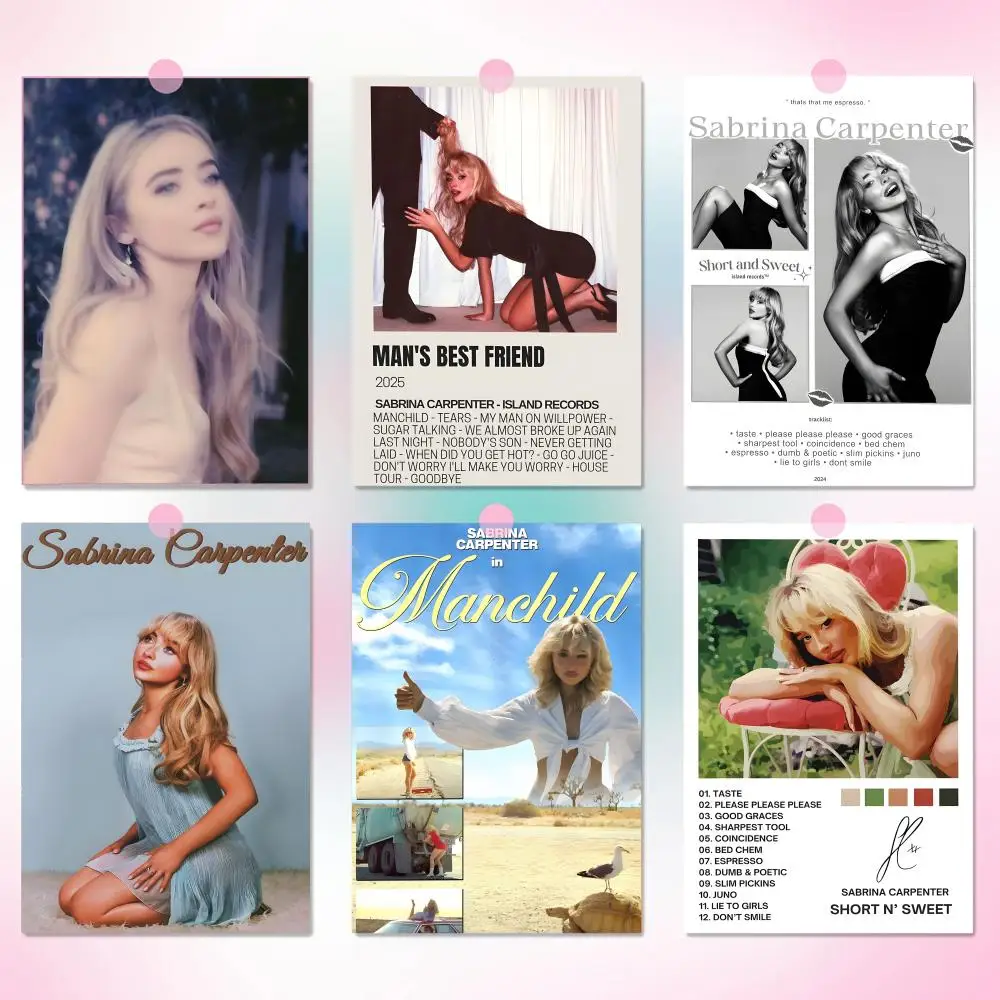 Singer Sabrina Carpenter Minimalist Wall Display HD Smart Room Makeover Quick Wall Fix Gentle Room Look Poster