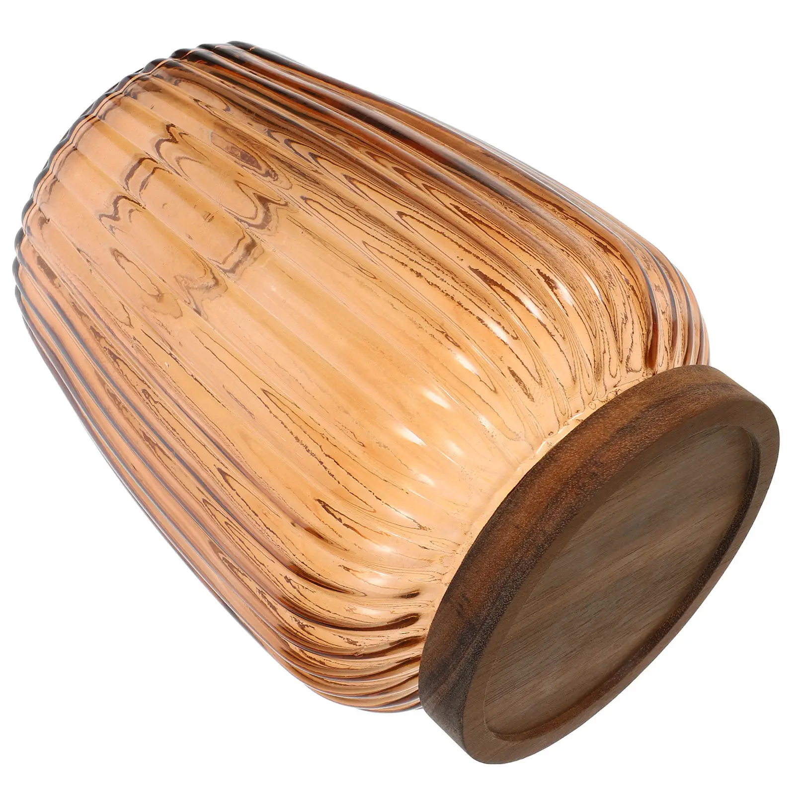 Sealed Glass Storage Jar Kitchen Airtight Wooden Lid Multipurpose Grain Coffee Tea Container Freshness Keeper Glass Sealed Jar