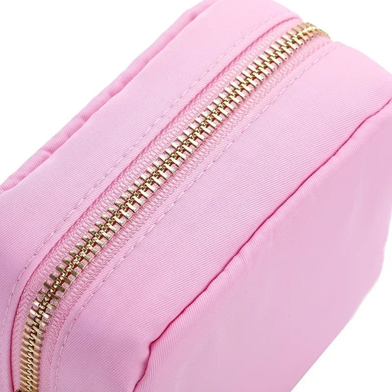 Nylon Mini Makeup Bag Toiletry Cosmetic Storage Bag Waterproof Zipper Small Pouch Coin Sanitary Napkin Purse for Women Girls