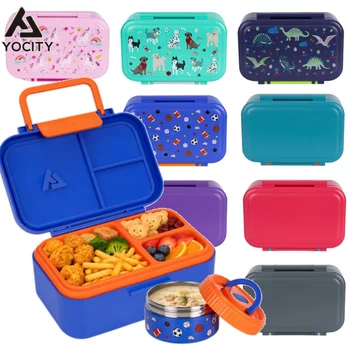 YOCITY Bento Lunch Box with 13oz Stainless Steel Insulated Vacuum Food Jar Leakproof Food…