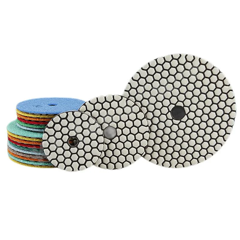 7PCS/Set 5/6'' Dry Diamond Polishing Pads Set Sanding Disc Flexible Grinding Discs Stone Marble Granite Trimming Polish Sheet