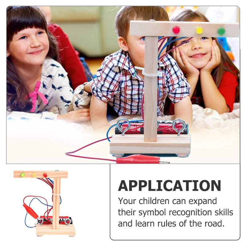 DIY Traffic Lights Toy Traffic Signals Children Science Small Creation Physics Experiment Technology Production Learning Toy