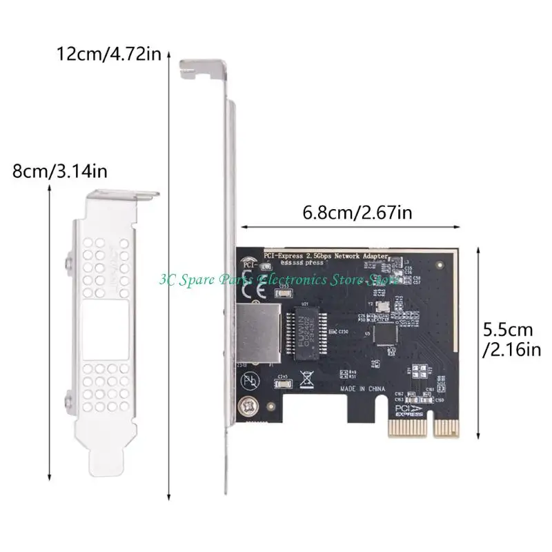 SZ 2.5GBPS PCIE Ethernet Adapters PCIe Networking Card voor Desktop PC Metal afgeschermde RJ45 -poort levert 2500 Mbps