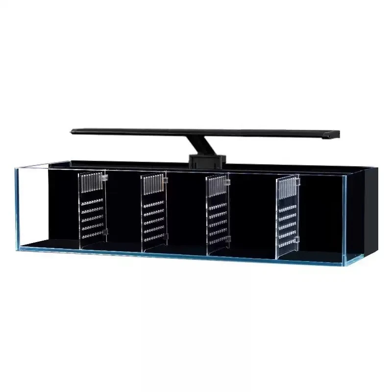 Multi-format Modular Partition Aquarium System Self-cleaning Glass Fish Tank Built-in Filter Small