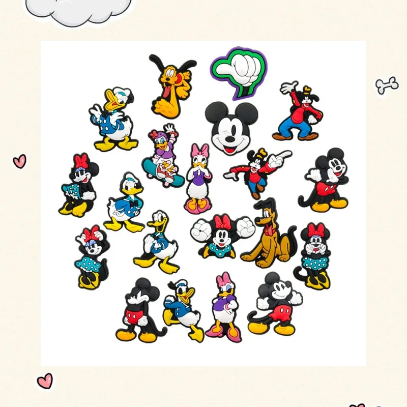Mickey Minnie series charms shoes cute Cartoon DIY Sandals Accessories clogs Decorate girls kids gifts Cartoon Shoe Access