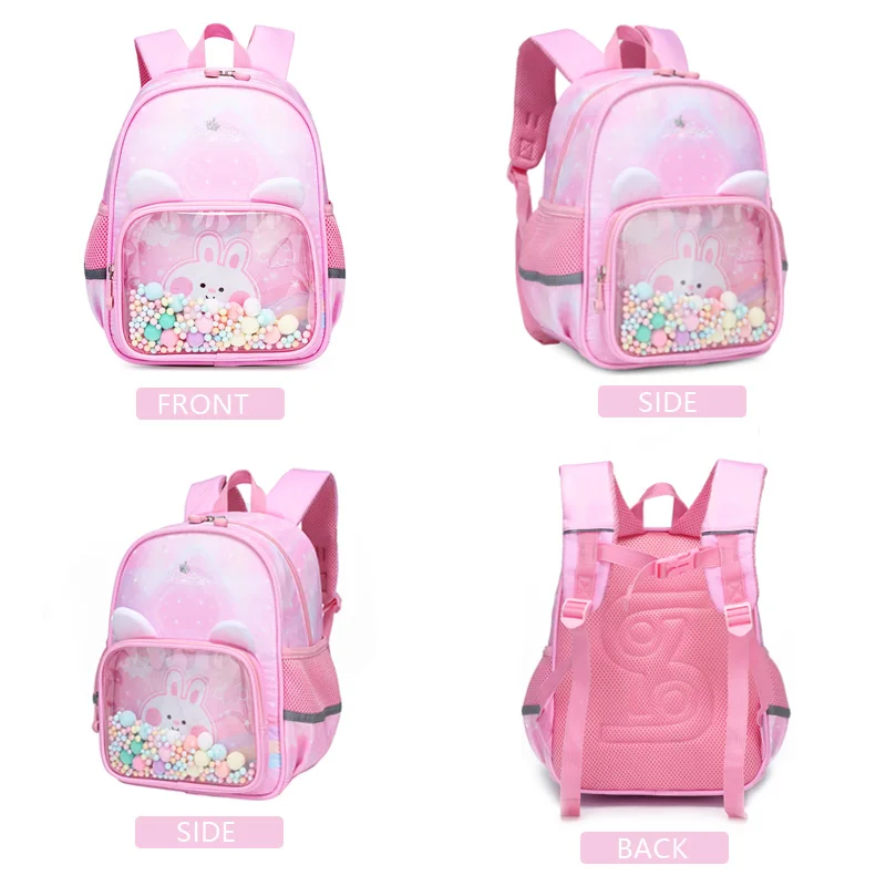 Girl's Cute Lightweight Small Schoolbag, With Chest Buckle, Suitable For School Boys And Girls