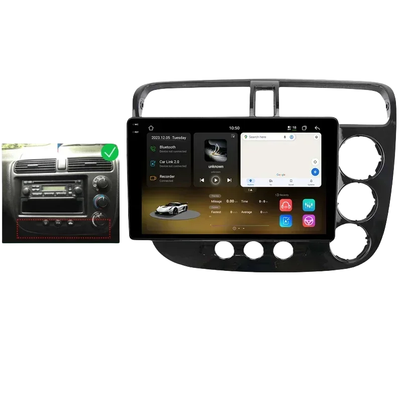 

Car Radio For Honda Civic 7 2000 - 2006 Multimedia Video Player Navigation stereo GPS Carplay Auto Android 13 No 2 din dvd