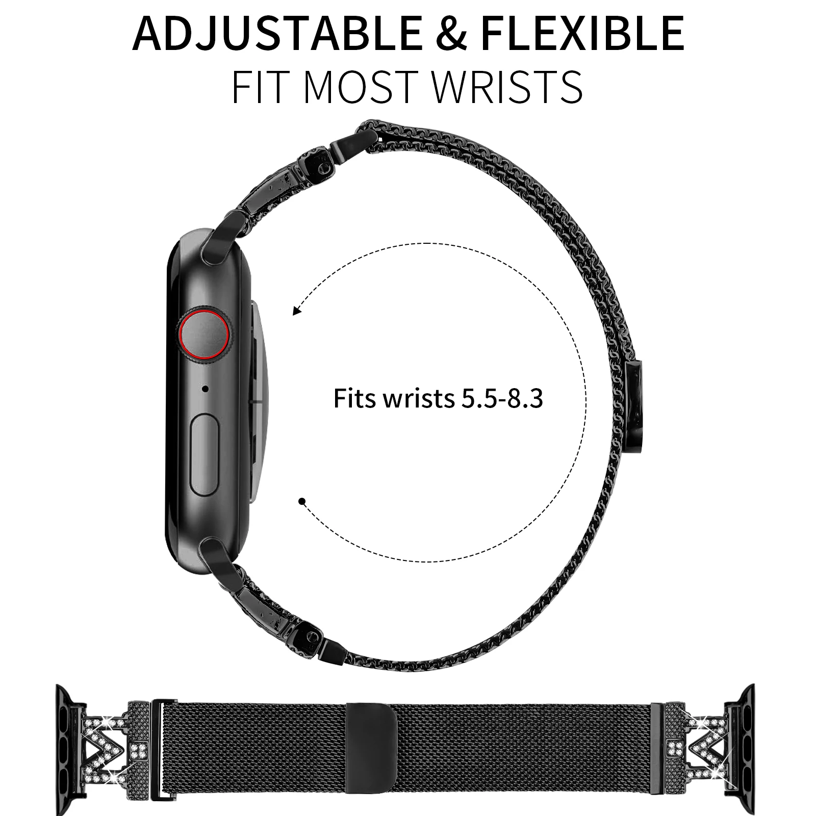 Milan Loop Strap for Apple Watch 46mm 42mm 49mm 45mm 41mm 44mm 40mm Magnetic Belt for IWatch Ultra 2 Series 10 9 8 7 6 SE 5 4 3