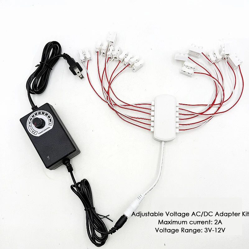 3V-12V adjustable voltage power supply model light lighting sand table platform power supply AC/DC transformer with resistance