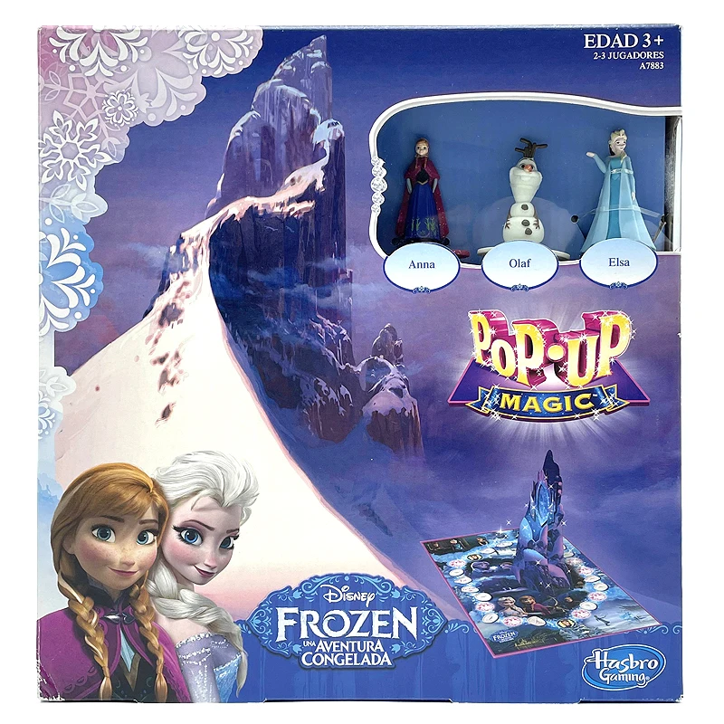 

Hasbro Frozen2 Board Game Anna Elsa Snowman Doll 3D Magic Flying Chess Toy Board Game Party Family Game Kids Toys Gift