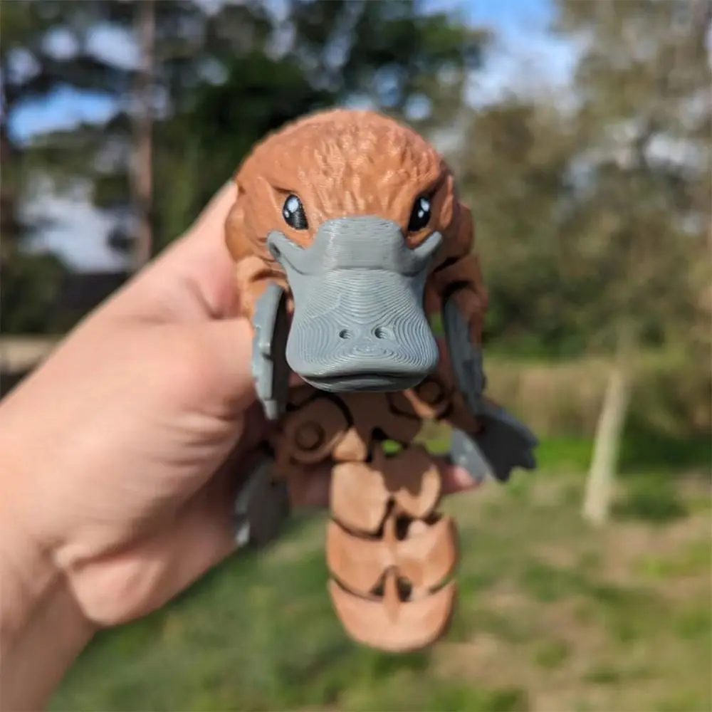 Cartoon Resin 3D Printed Platypus Multi-joint Model Ornament Platypus Toys Animal Doll Toy Gift