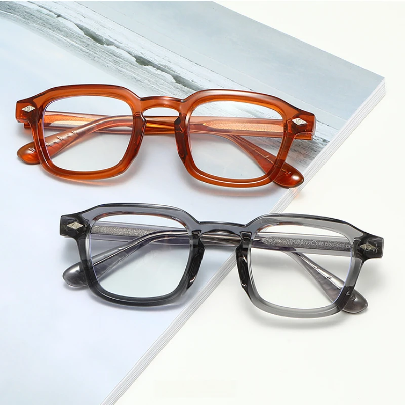 Popular Retro Glasses Frame Men Tr90 Durable Metal Core Small Square Eyeglasses Optical Priscription Anti Blue Light Glasses