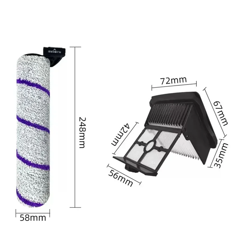 Акция! Для пылесоса Narwal S20 Pro/Rowenta X-Clean 10, запасные части, аксессуары, роликовая щетка, фильтр Hepa, расходные материалы