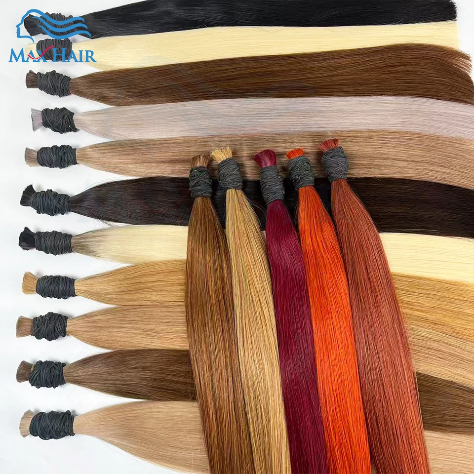 100% Human Hair bulk human hair Remy hair Striaght hair bulk Bundles Highlight Blonde Bulk Extensions Blonde hair for Braiding