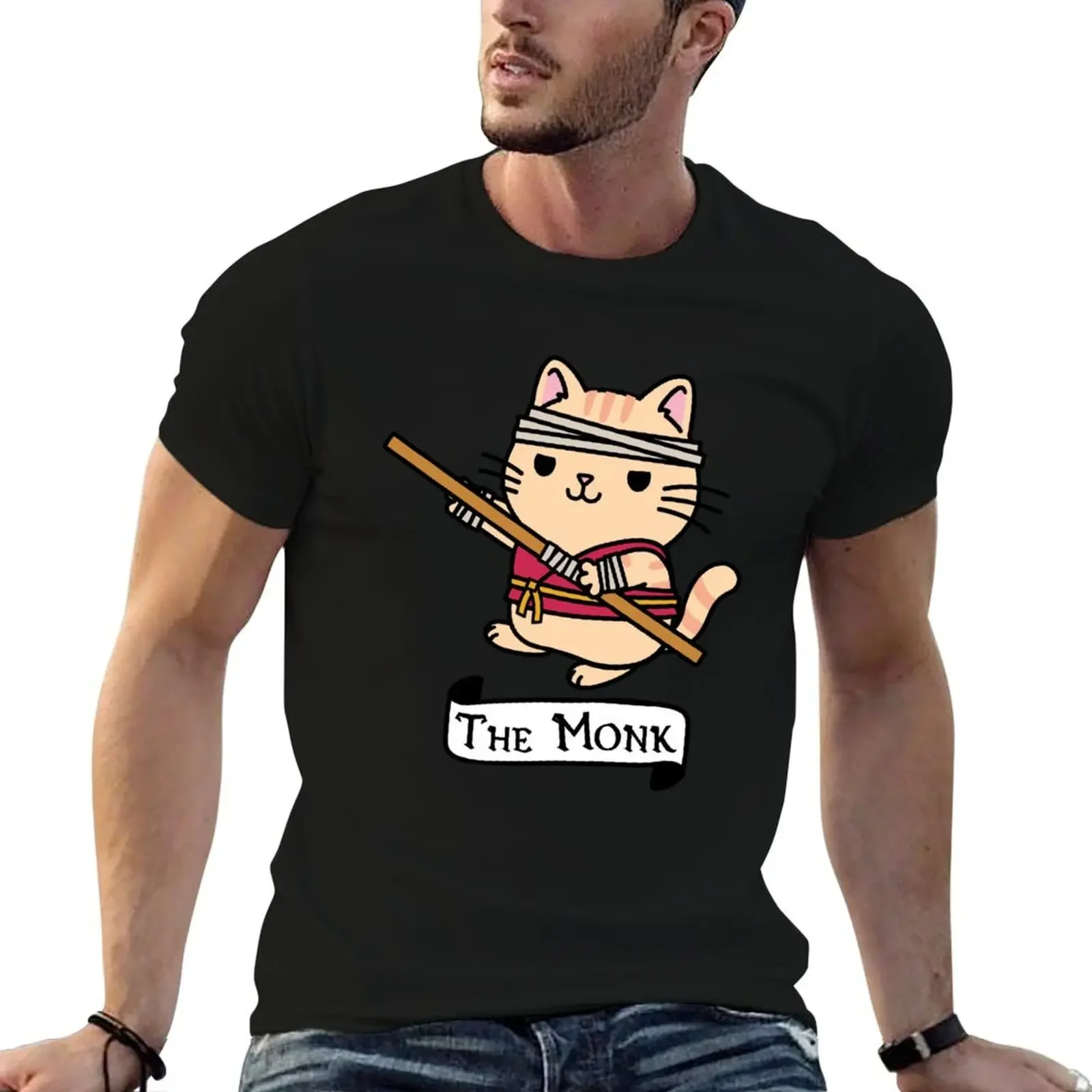 

The Monk DnD Cat Tabaxi Monk T-Shirt affliction shirts valentines boutique clothes oversizeds football t shirt sweat shirts, men