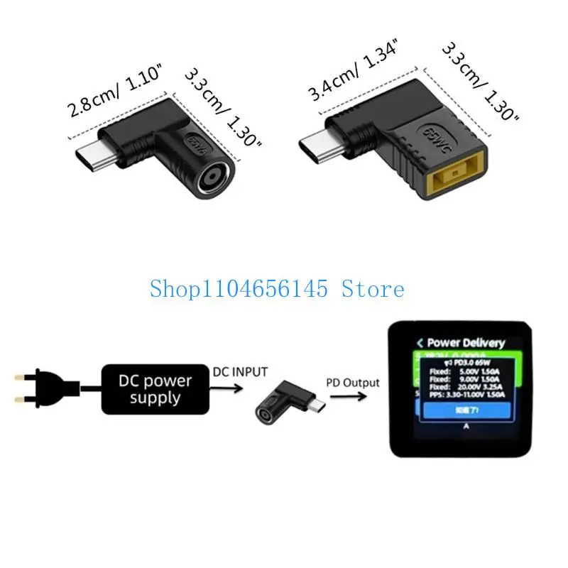 Разъем питания Type-C USB-C «папа» на постоянный ток 3,0x1,1 мм 7,9x0,9 мм 5,5x1,7 мм 7,4x0,6 мм 6,5x1,4 мм 6,3x3,0 мм Адаптер разъема питания