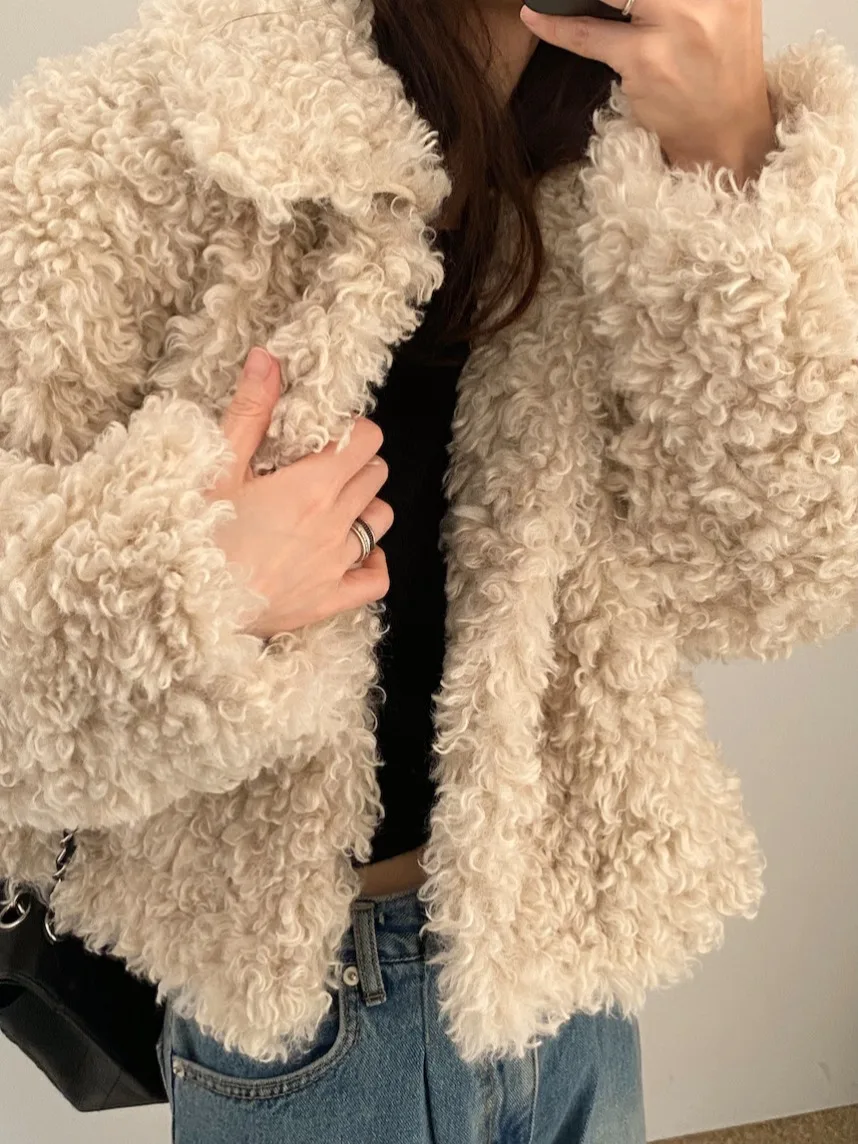 ラムファージャート レディース オルト スクエアカラー 春秋冬 カジュアルウェア 快適 ミディアム ソフト ファッショナブル