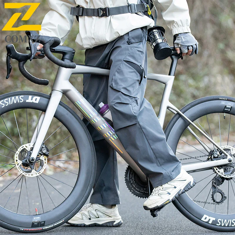 Mens Soft Cargo Pants 2025 Autumn Retro Urban Cycling Travel Sweatpants Outdoor Lightweight High End Utility Essential Trousers