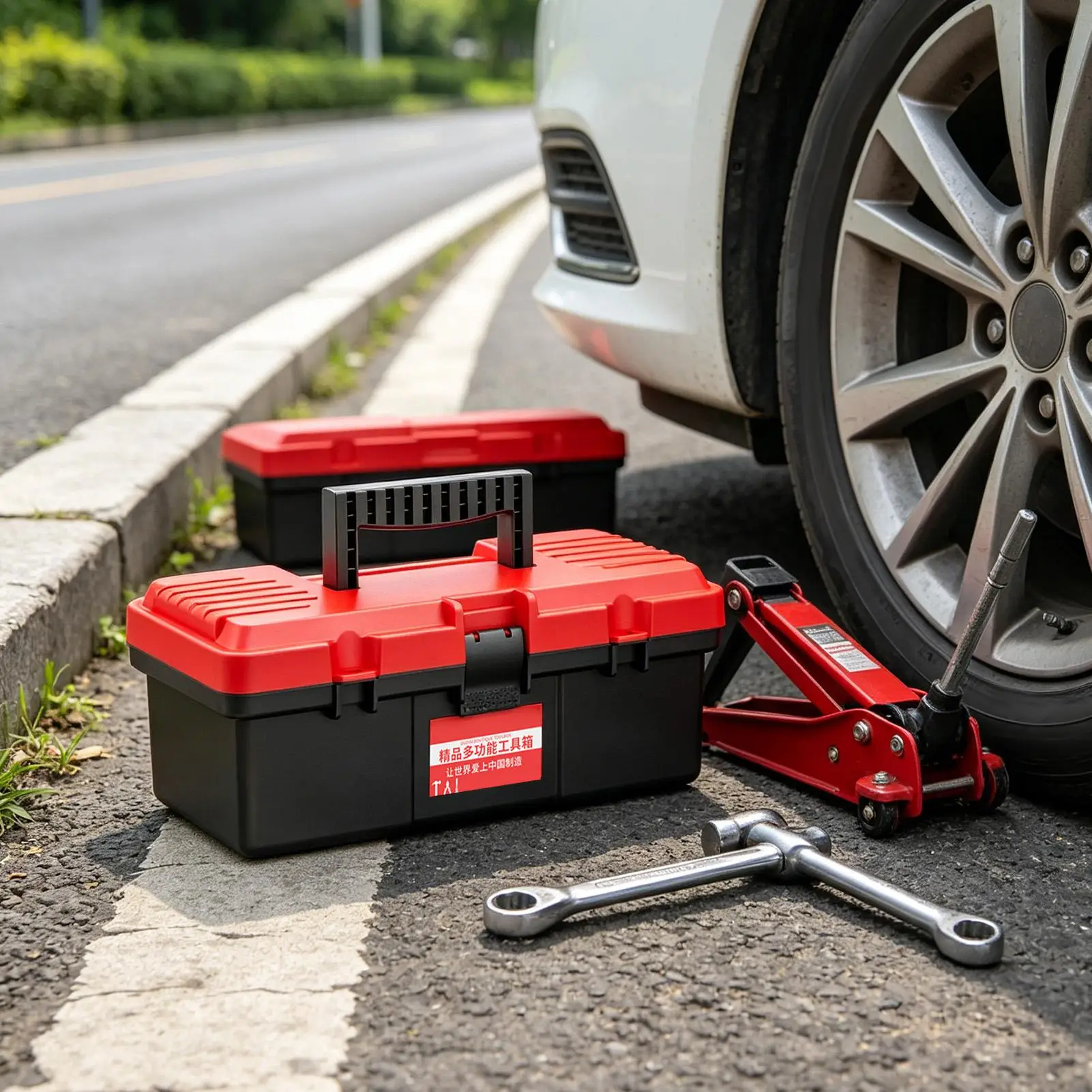Hand Toolbox Portable Mini Easy Access Handled Heavy Duty Maintenance DIY Tool Storage For Vehicle Car Home Office Workshop