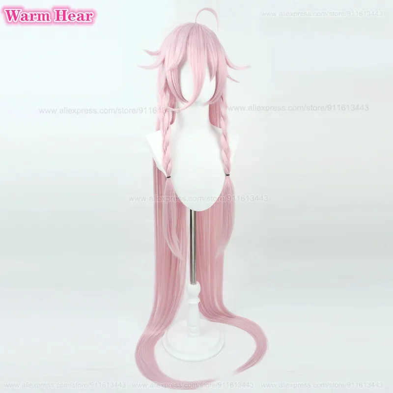 150cm 긴 고품질 도서관 IA 코스프레 VOCALOID3 가상 가수 핑크 가발 내열성 머리 할로윈 파티 여성 가발