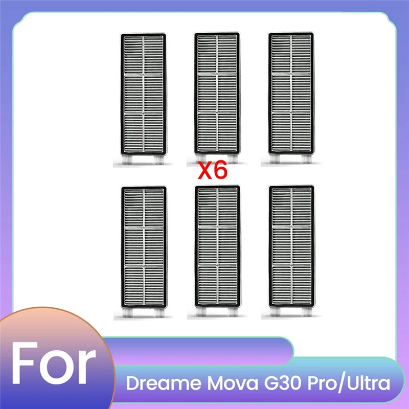 

A78E-6PCS Hepa Filter For Dreame Mova G30 Pro/Ultra Replacement Parts Efficient Household Cleaning Spare Parts