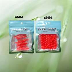 MUKUN 4mm 6mm 부드러운 현실적인 연어 물고기 알 플라이 피쉬 로우 생크 미끼