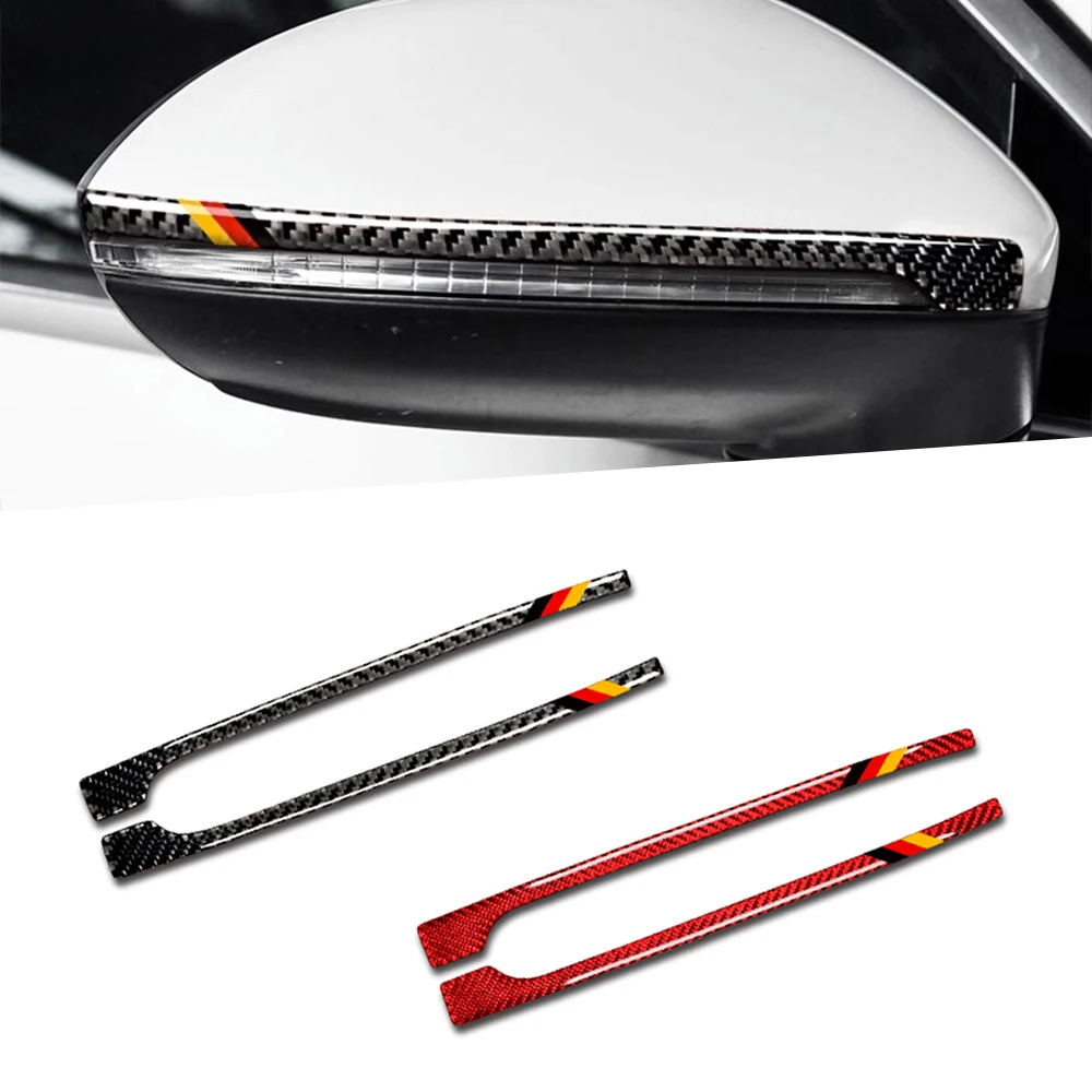 

For Volkswagen Golf 8 MK8 GTI Rear View Mirror Bumper Sticker Rubbing Strip Carbon Fibre Reversing Mirror Decorative Sticker