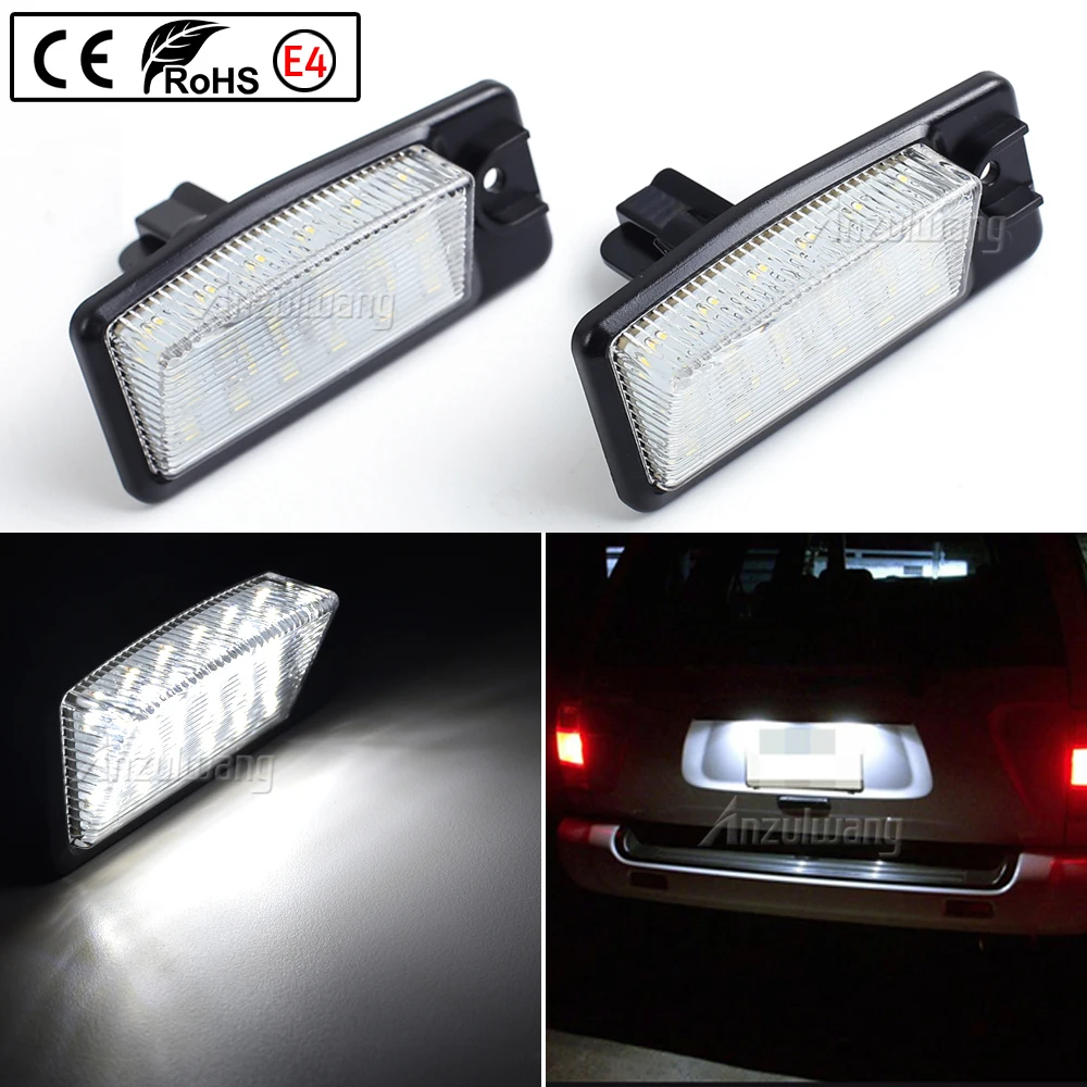 LED License Plate Light Number Plate Lamp For Nissan Altima L32 Rogue T32 X-Trail Pathfinder R51 Maxima A35 Murano Z50 Z51