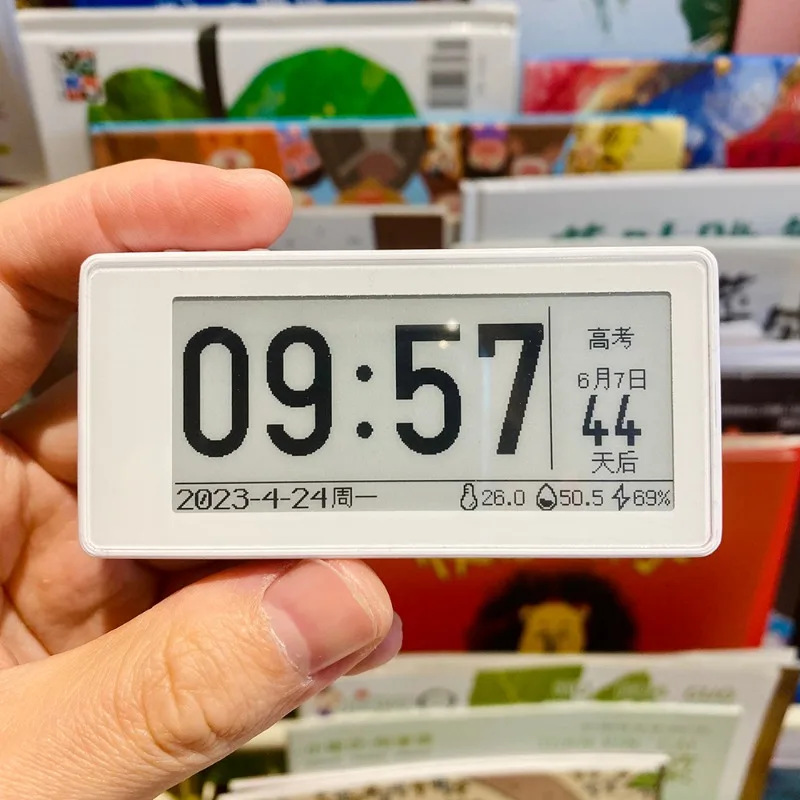 شاشة حبر قارئ الكتب الإلكترونية 2.9 بوصة قارئ راحة اليد الصغيرة ورق إلكتروني مخصص محمول 296x128 بكسل ساعة حماية العين