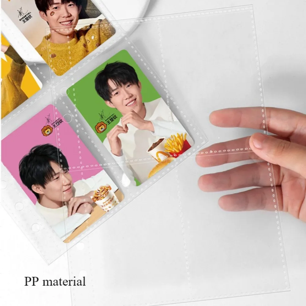 A5 6-Hole Clear PP Inner Pages – 1/2/4 Pocket Layout for Photo Cards, Idol Collections & Memorabilia Protection