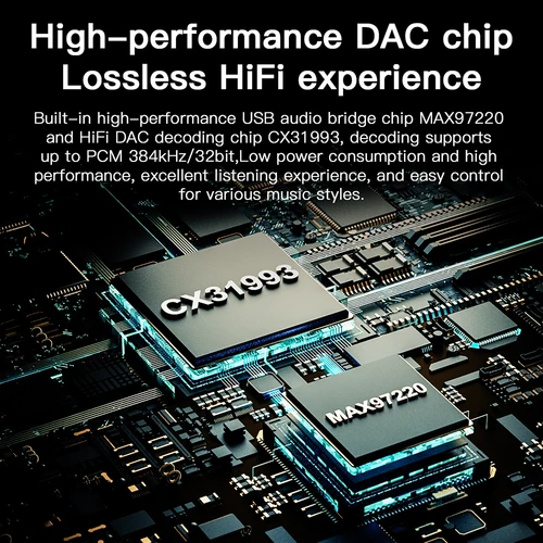 Imagen 2 del producto KEYSION USB C tipo C a 3,5mm DAC CX31993 MAX97220 amplificador de Audio Digital de doble Chip UAC2.0 adaptador de Audio HiFi AMP 32 bits 384KHz