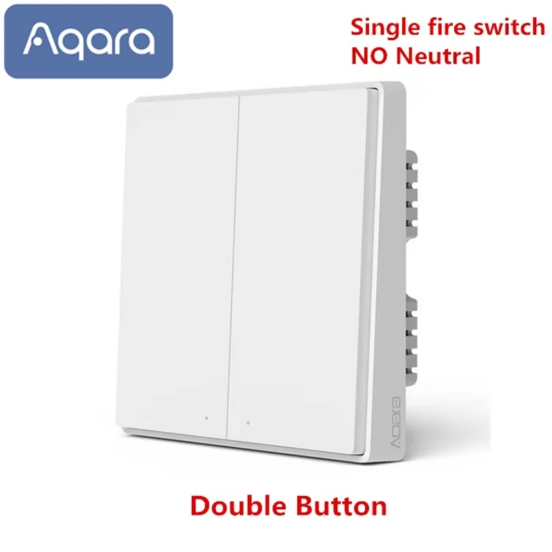Aqara slimme wandbediening D1, Zigbee-verbinding, afstandsbediening voor lichtschakelaar, knop, 1/2/3-voudige schakelaar, compatibel met Mi Home en HomeKit-app.