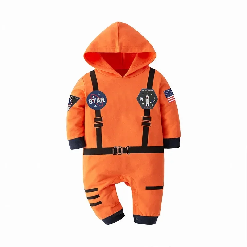 Fantasia de Halloween para meninos, trajes de astronauta infantil, macacão de manga comprida, traje de férias, verão