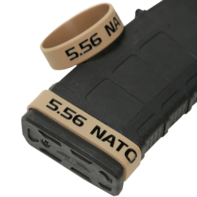 6 sztuk/paczka opaska do znakowania magazynków dla 5.56 Nato 300 Blackout 7.62x35 mm gumka do znakowania magazynków Muti-kolory wysokiej jakości