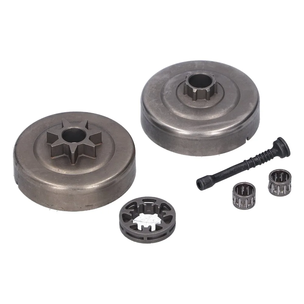 Dark Silver Clutch Drum Bearing Kit Metal Round Sprocket Clutch Drum Easy to Install Compact Rim Sprocket Replacement for MS250