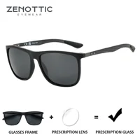 ZENOTTIC Gafas de sol graduadas de fibra de carbono, gafas de sol cuadradas polarizadas, gafas de sol ópticas para conducir, pescar, golf, deporte