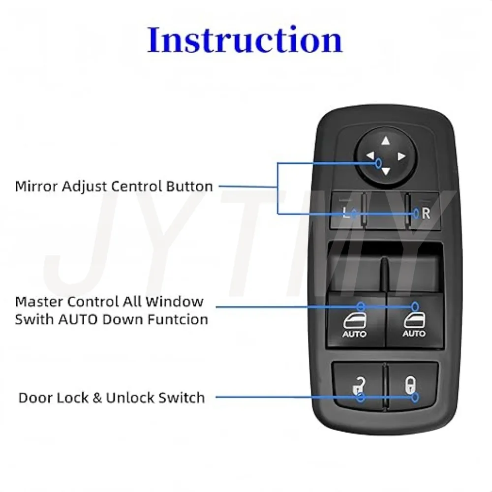 Master Power Window Switch Control  for 2015-2022 Dodge Challenger Replace 68183752AB 68183752AC Left Front Driver Side parts