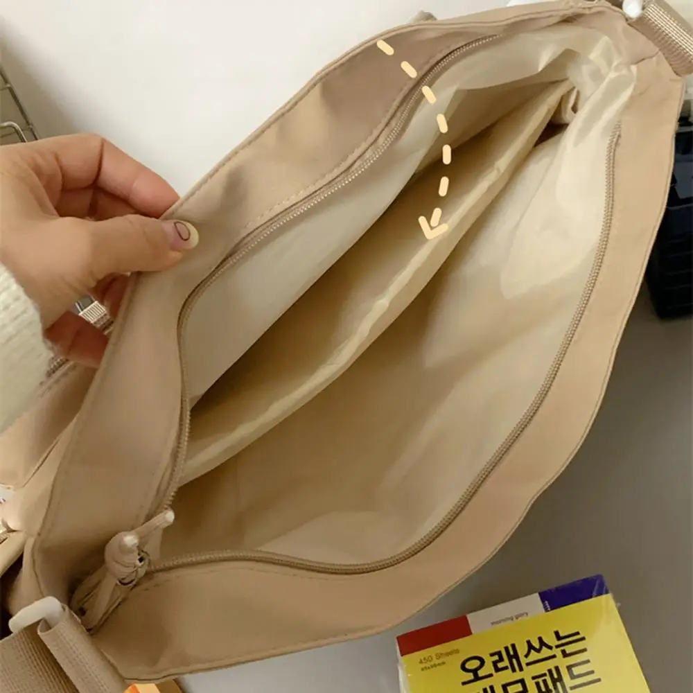 Japanese Ins Girl Soft Shoulder Bag Y2K JK Uniforms Transparent Ita Bag Student Commuting Tote Bag Large Capacity Shoulder Bag