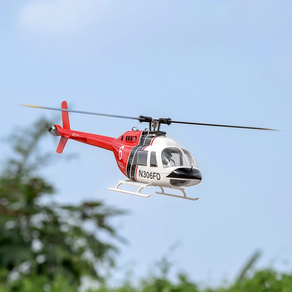 FLYWING Bell 206 V3 RC هليكوبتر 6CH GPS الارتفاع عقد 450 حجم الجرس 206 RC مقياس هليكوبتر ACE وحدة تحكم في الطيران