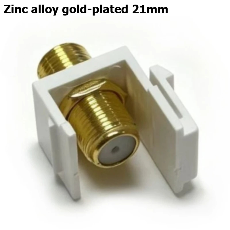 10 pieces of all-copper-gold-plated imperial British type F head snap-on RG6 coaxial connectors